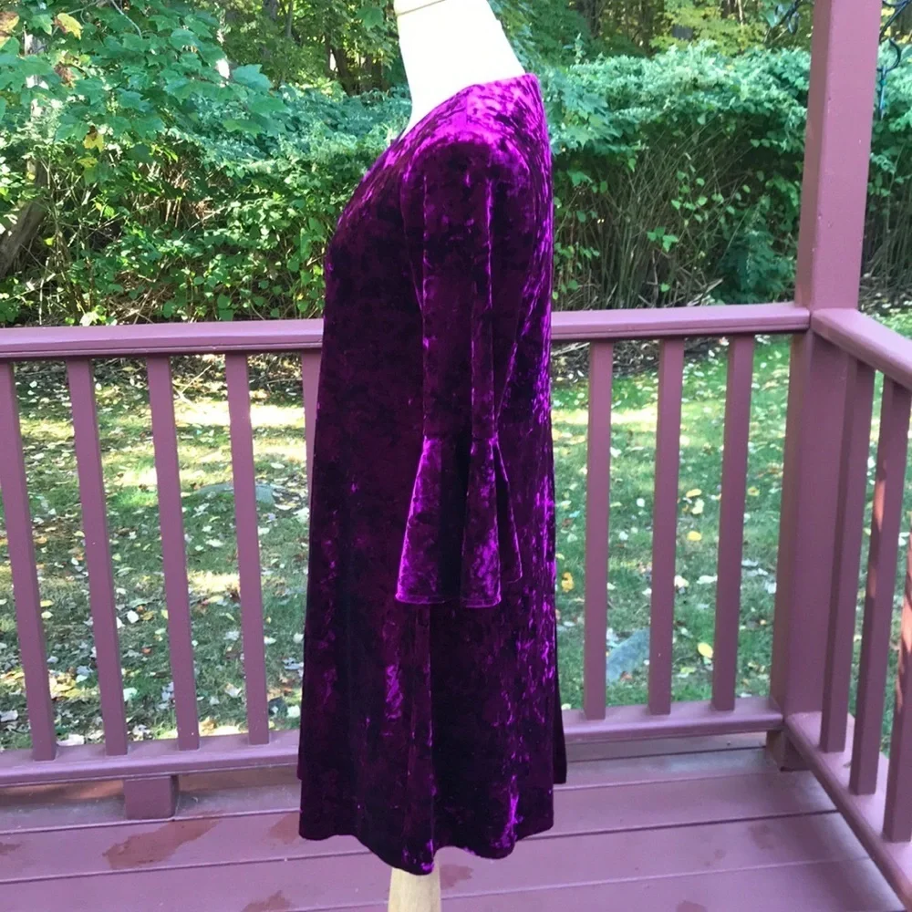 Eliza J SZ 8, dark majenta velvet dress . - Picture 3 of 8